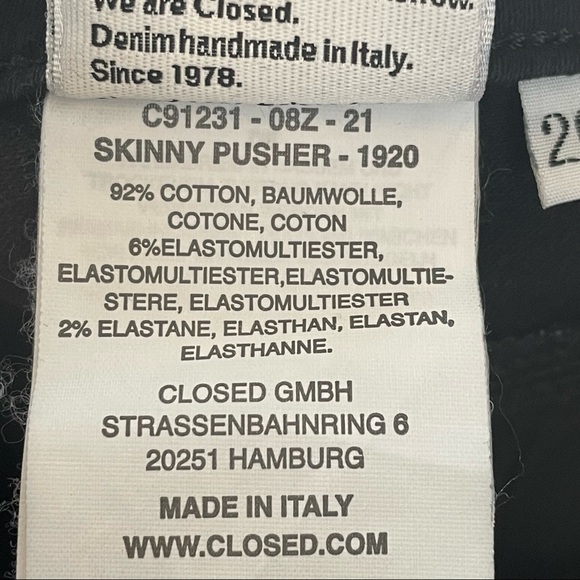 Closed Skinny Pusher Jeans Size 26 - Picture 7 of 7